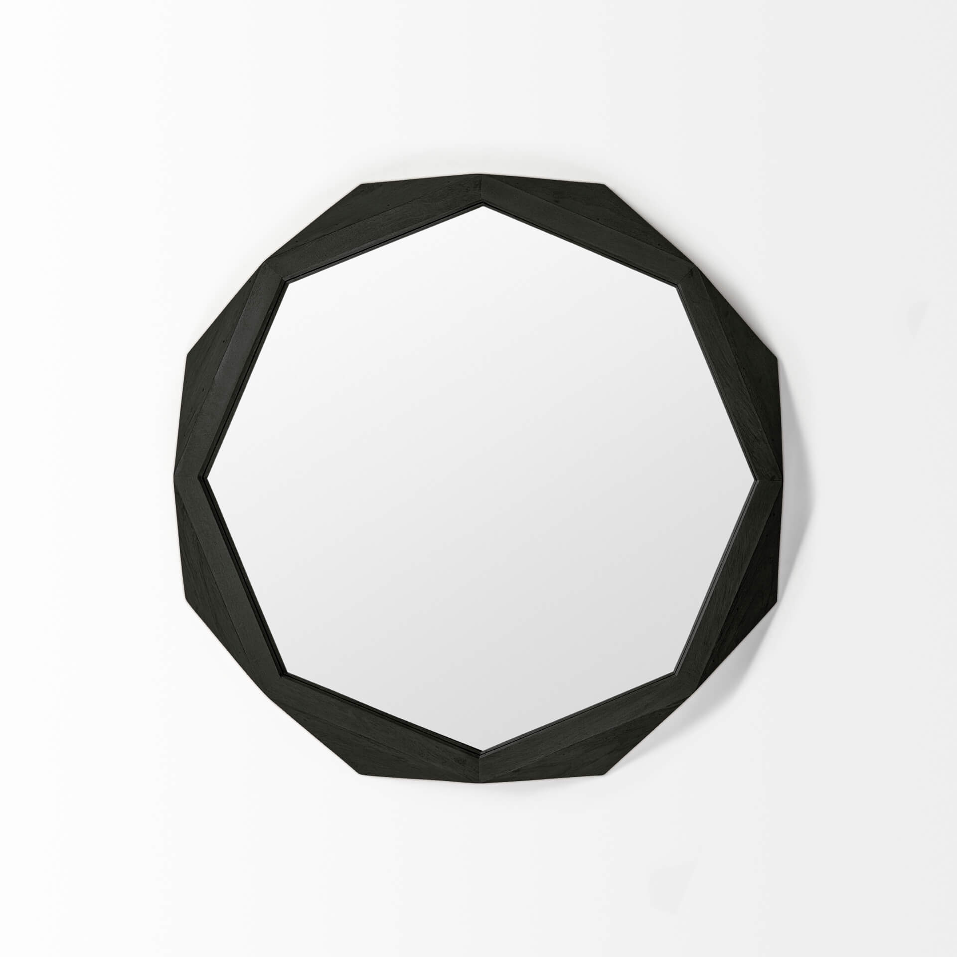 MERCANA ARAMIS II 32" OCTAGON BLACK WOOD FRAME MIRROR 69028 king city