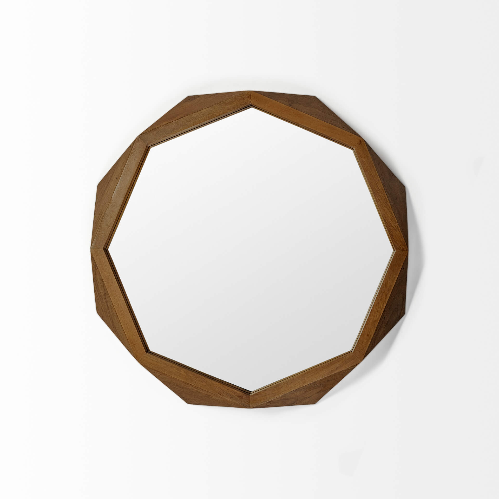 MERCANA ARAMIS II 32" OCTAGON BROWN WOOD FRAME MIRROR 69027 montreal