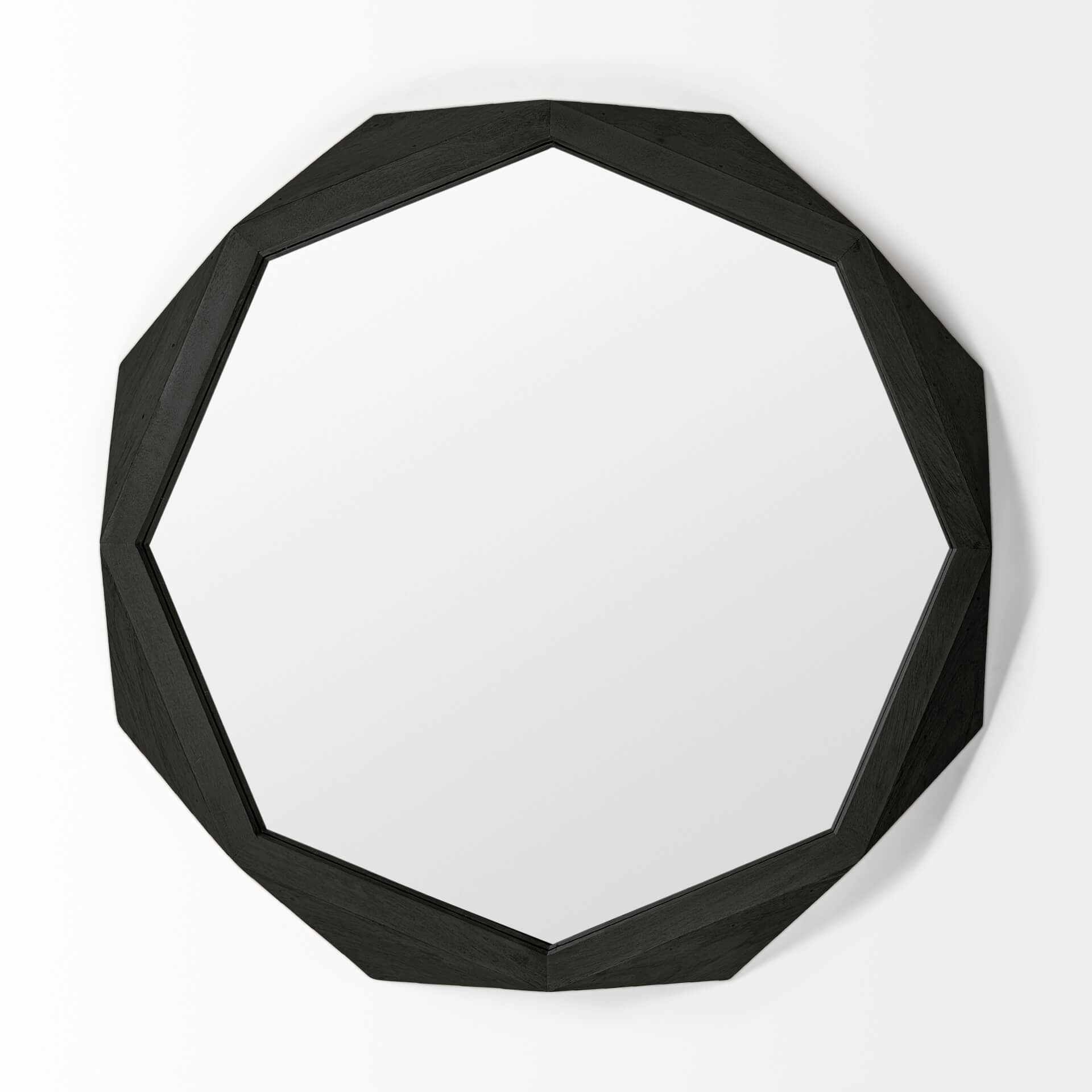 MERCANA ARAMIS II 41" OCTAGON BLACK WOOD FRAME MIRROR 69030 kelowna