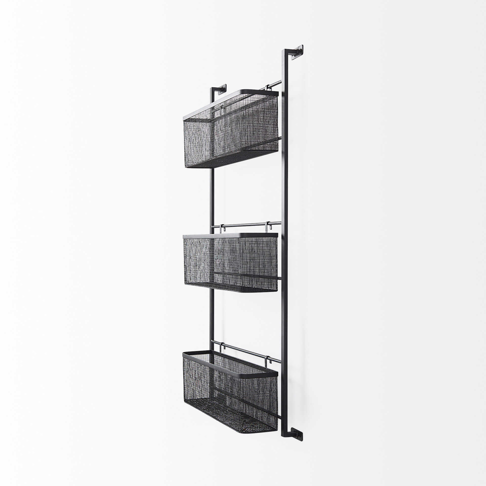 MERCANA MACRINUS BLACK METAL WALL MOUNTED SHELF 69489 aurora