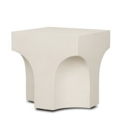 MERCANA BUNDA SQUARE SCULPTURAL STONE FINISH ACCENT TABLE 71282 quebec city