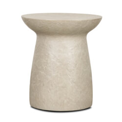 MERCANA MESA ROUND STONE FINISH PILLAR ACCENT TABLE 71283 perth