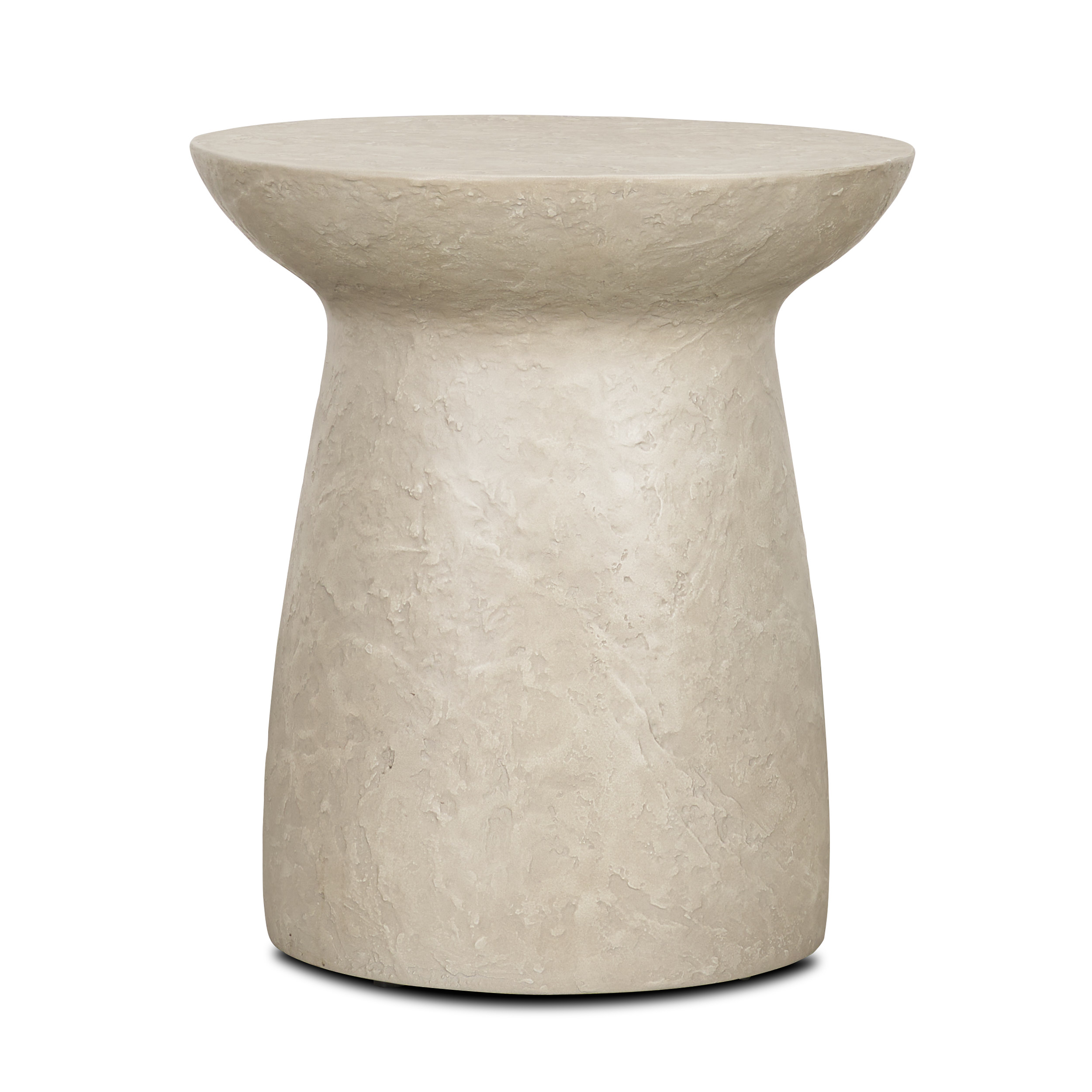 MERCANA MESA ROUND STONE FINISH PILLAR ACCENT TABLE 71283 perth