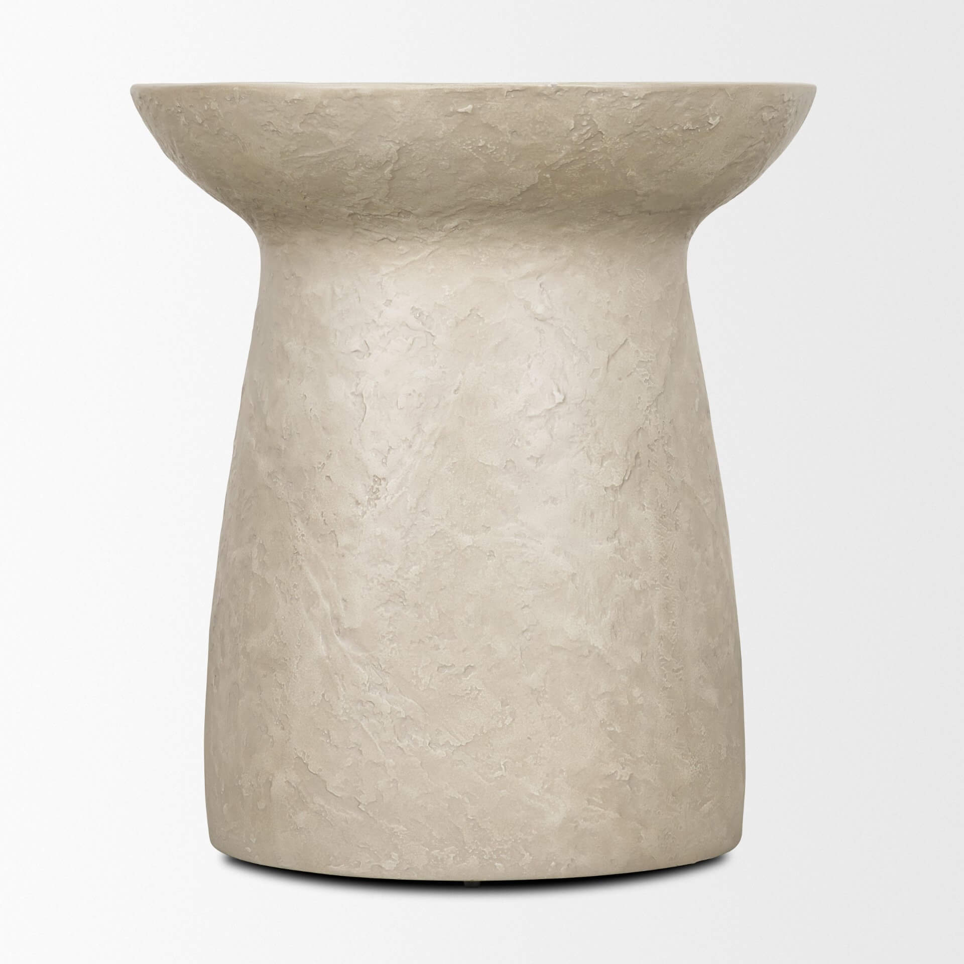 MERCANA MESA ROUND STONE FINISH PILLAR ACCENT TABLE 71283 perth
