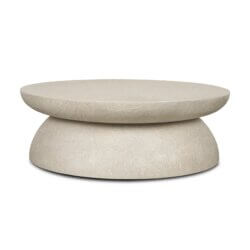 MERCANA MESA 48" ROUND STONE FINISH PILLAR COFFEE TABLE 71284 edmonton