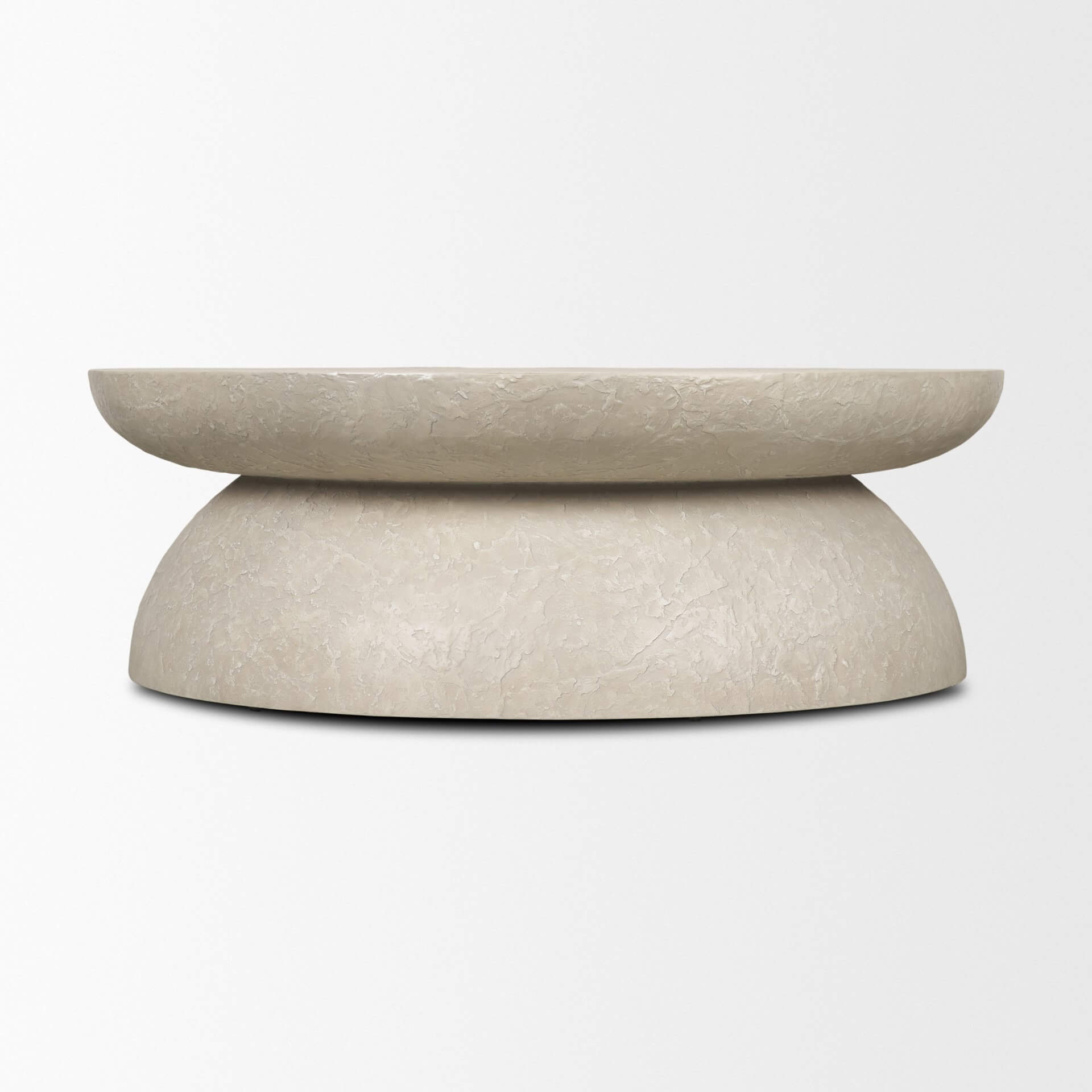 MERCANA MESA 48" ROUND STONE FINISH PILLAR COFFEE TABLE 71284 edmonton