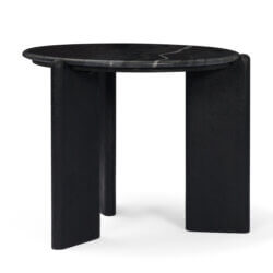 MERCANA RUMER BLACK MARBLE SIDE TABLE 71354 caledon