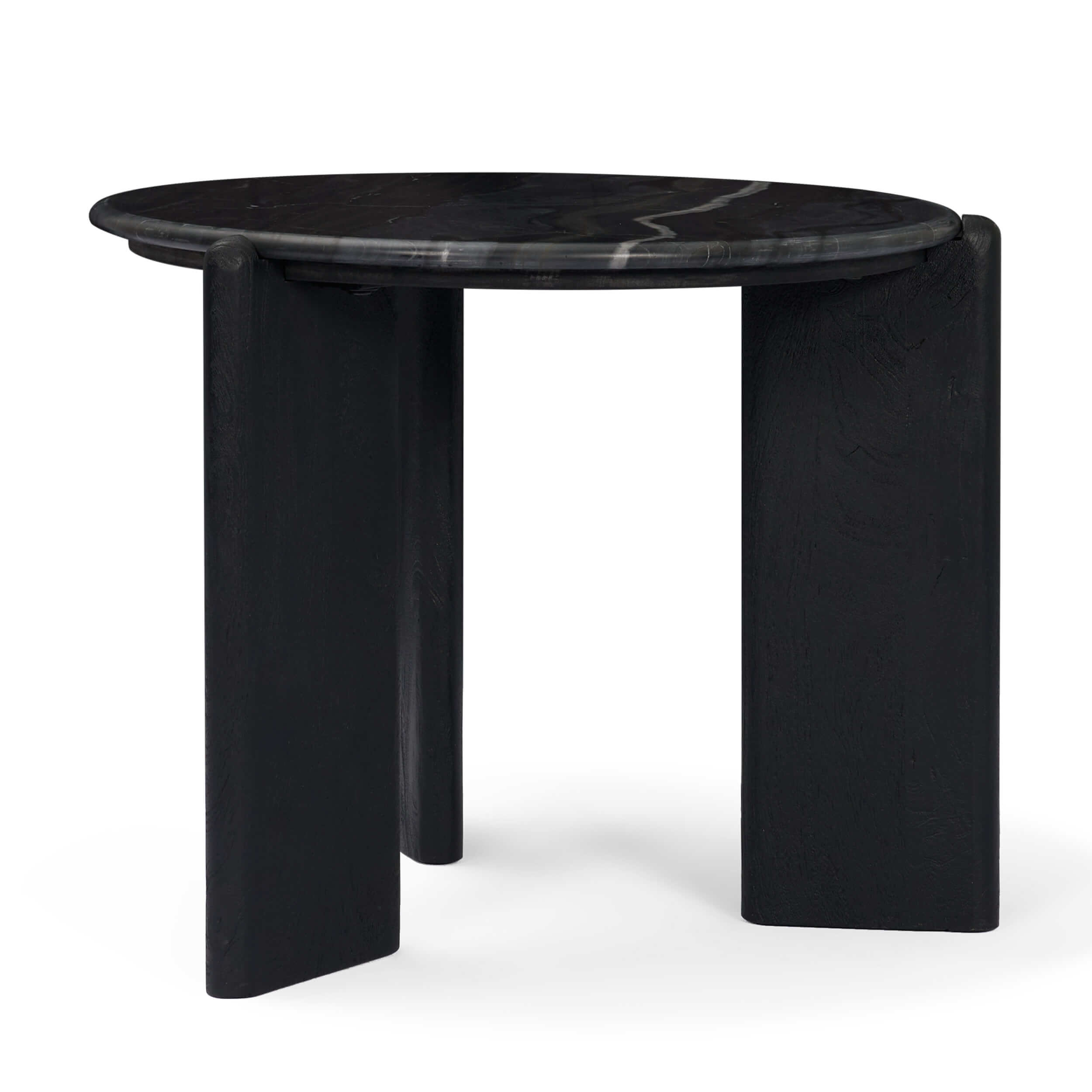 MERCANA RUMER BLACK MARBLE SIDE TABLE 71354 caledon
