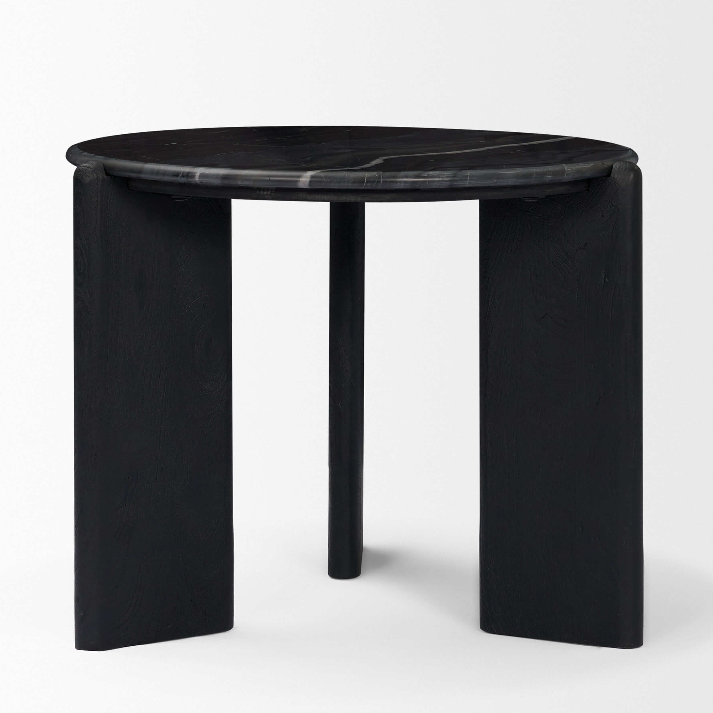MERCANA RUMER BLACK MARBLE SIDE TABLE 71354 caledon