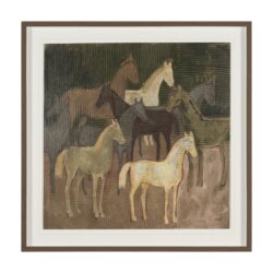 MERCANA HORSE HERD ARTWORK UNDER GLASS 16255 niagara