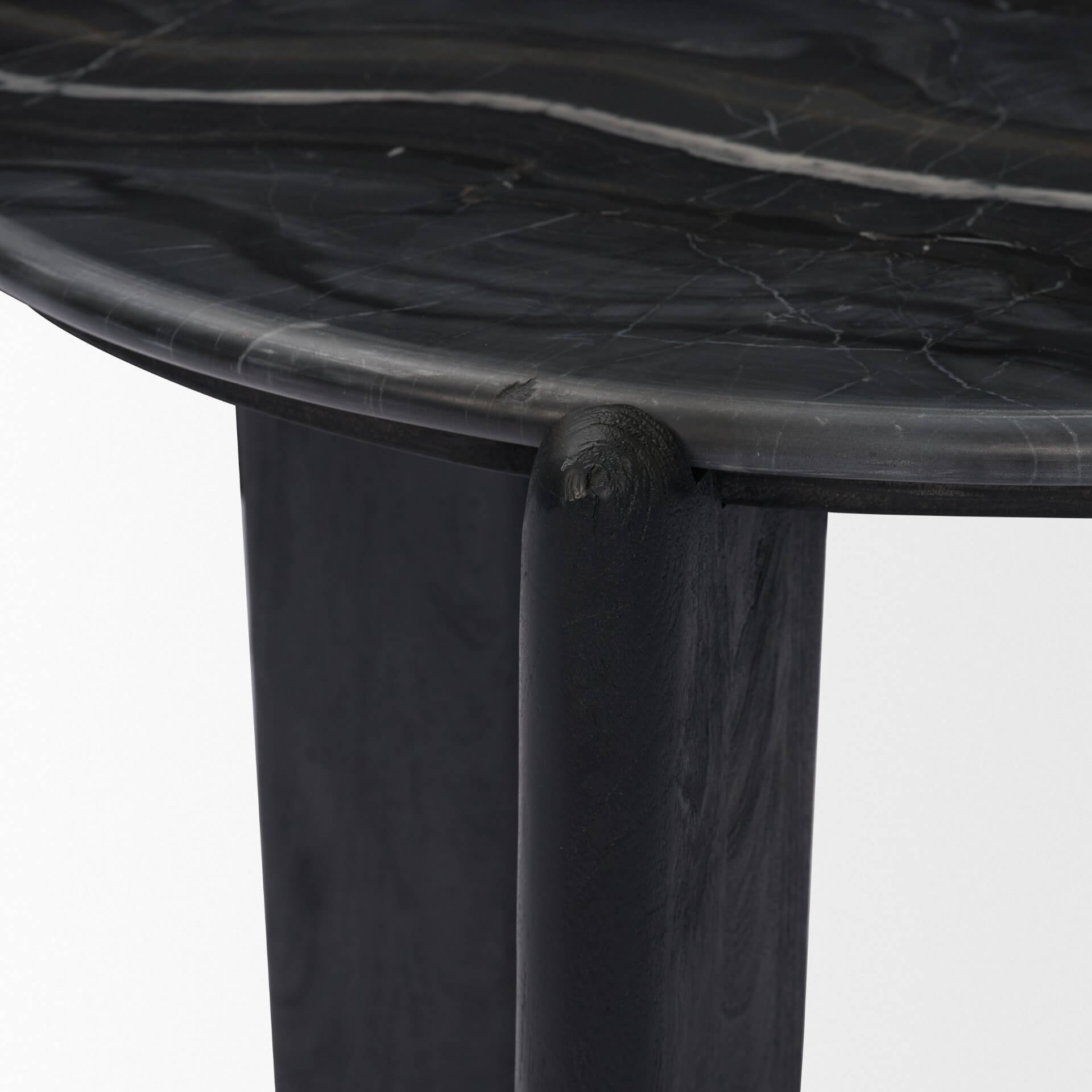 MERCANA RUMER BLACK MARBLE SIDE TABLE 71354 caledon
