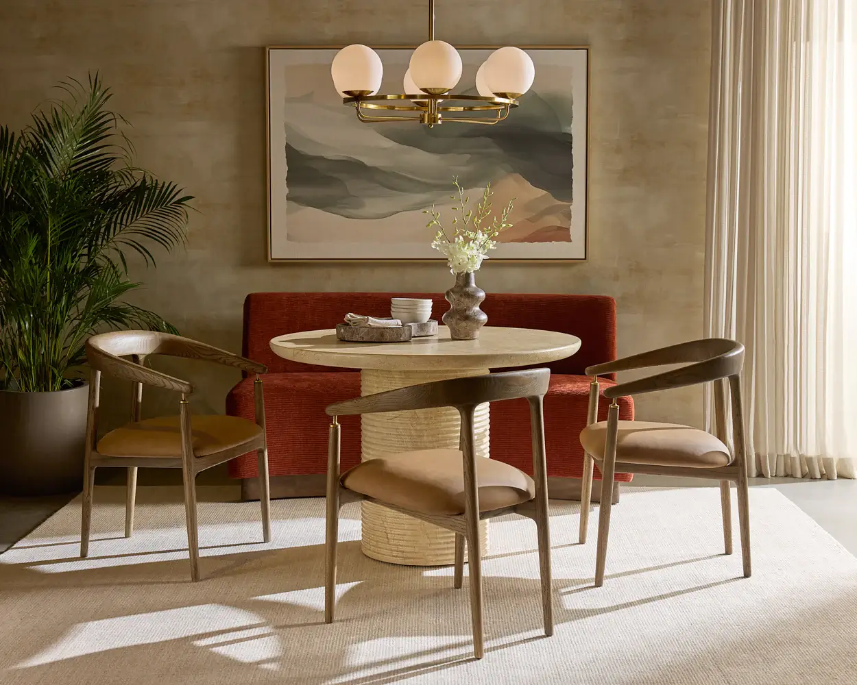 SUNPAN VALMONT DINING ARMCHAIR COGNAC 112287 burlington