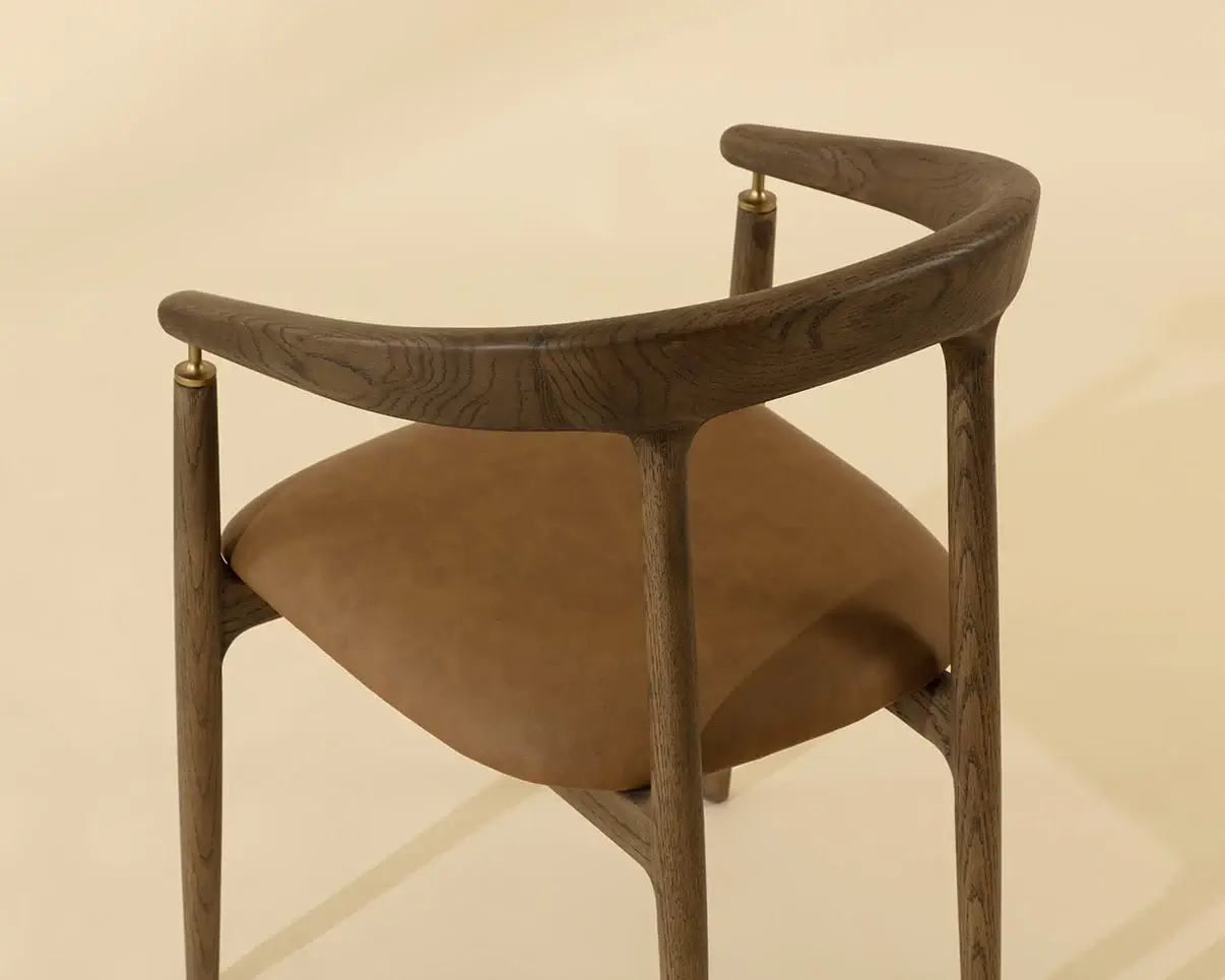 SUNPAN VALMONT DINING ARMCHAIR COGNAC 112287 burlington