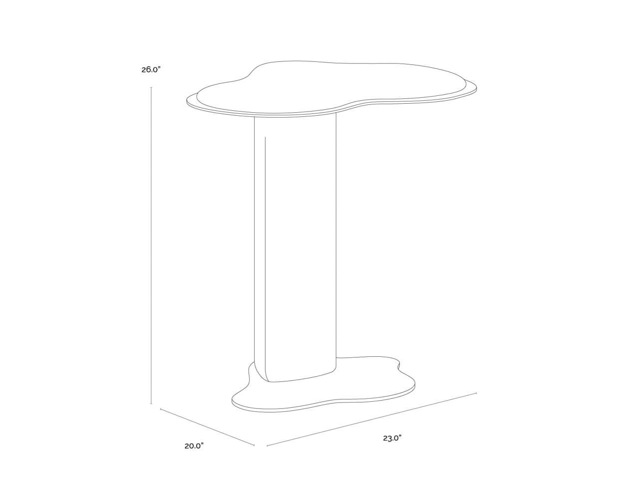 SUNPAN ISOLA END TABLE - MARBLE LOOK - MOCHA 112828 mississauga