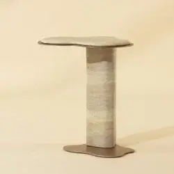 SUNPAN ISOLA END TABLE -TRAVERTINE LOOK - DUNE 112829 toronto