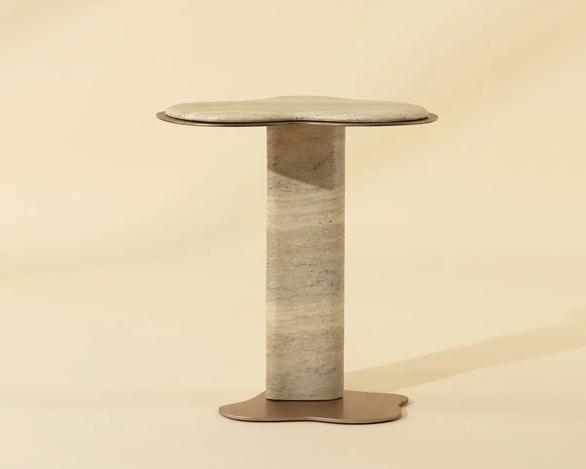 SUNPAN ISOLA END TABLE -TRAVERTINE LOOK - DUNE 112829 toronto