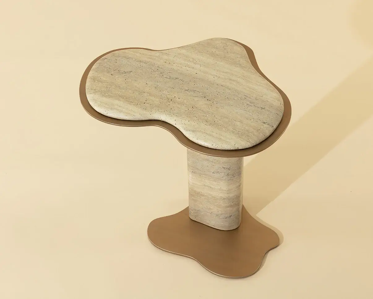 SUNPAN ISOLA END TABLE -TRAVERTINE LOOK - DUNE 112829 toronto
