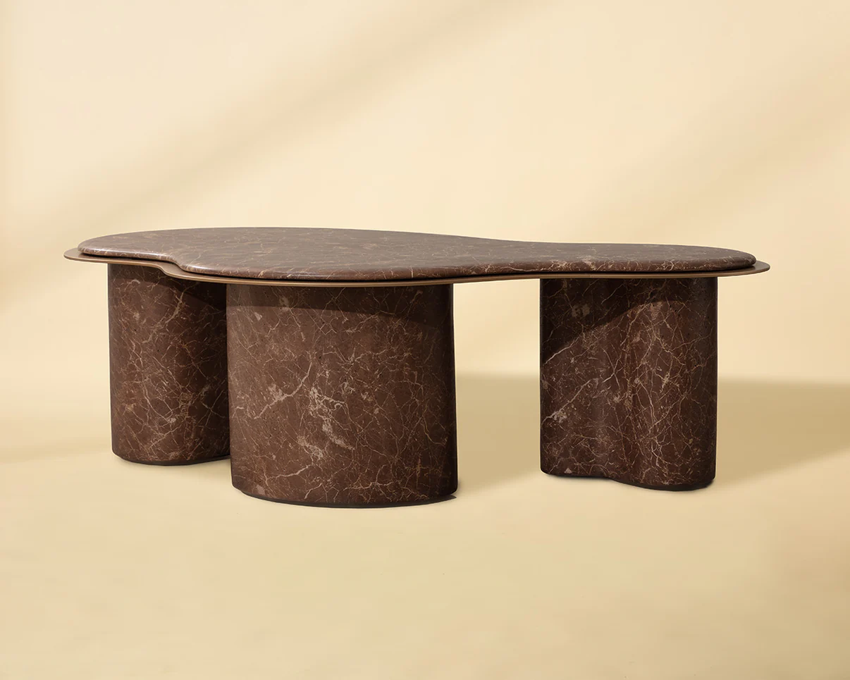 SUNPAN ISOLA COFFEE TABLE - MARBLE LOOK - MOCHA 113321 montreal