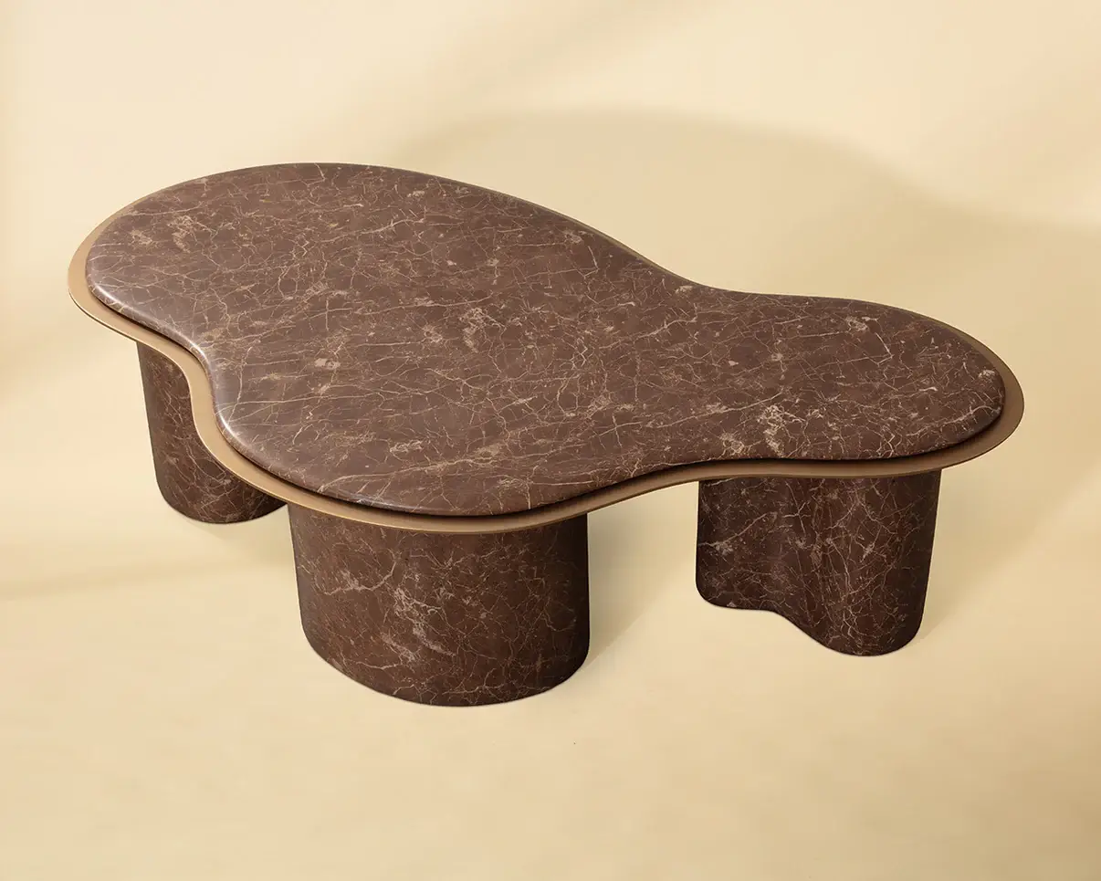 SUNPAN ISOLA COFFEE TABLE - MARBLE LOOK - MOCHA 113321 montreal