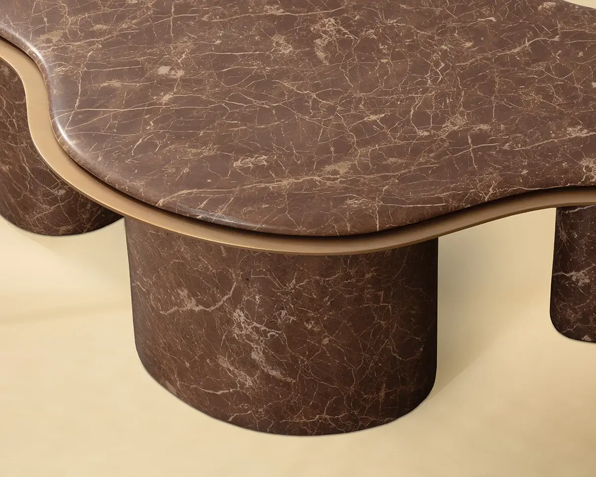 SUNPAN ISOLA COFFEE TABLE - MARBLE LOOK - MOCHA 113321 montreal