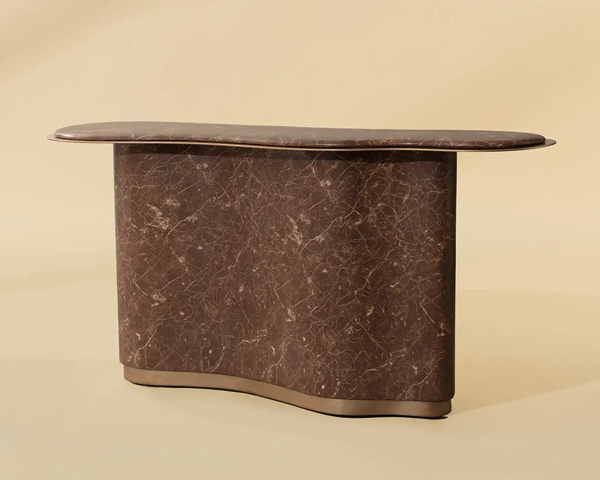 SUNPAN ISOLA CONSOLE TABLE - MARBLE LOOK - MOCHA 113373 quebec city