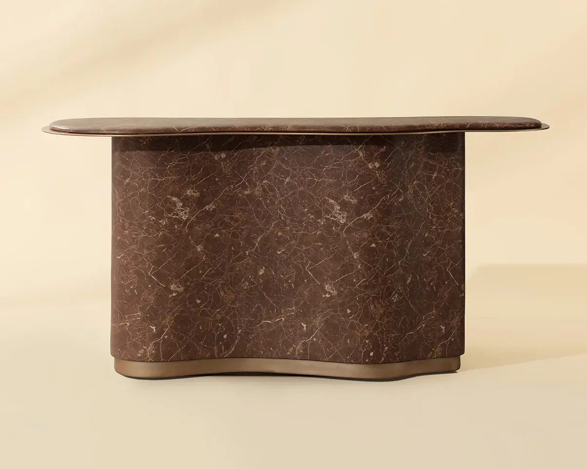 SUNPAN ISOLA CONSOLE TABLE - MARBLE LOOK - MOCHA 113373 quebec city