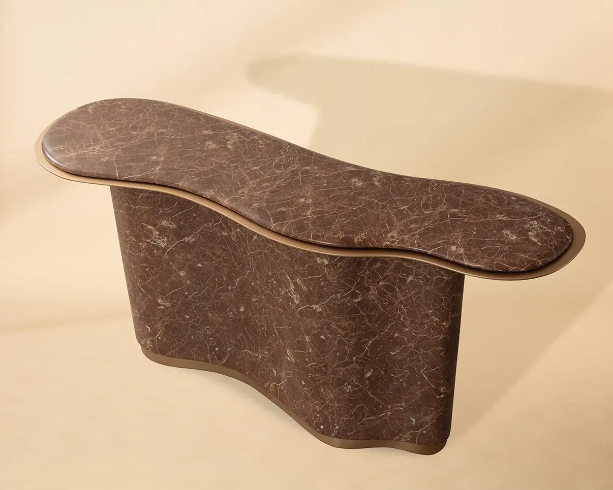 SUNPAN ISOLA CONSOLE TABLE - MARBLE LOOK - MOCHA 113373 quebec city