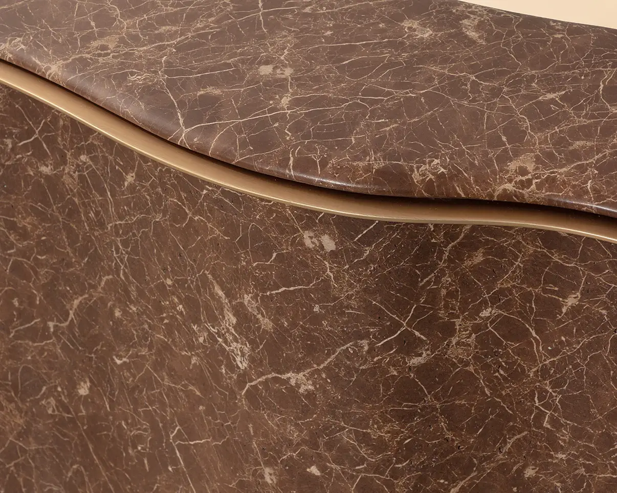 SUNPAN ISOLA CONSOLE TABLE - MARBLE LOOK - MOCHA 113373 quebec city