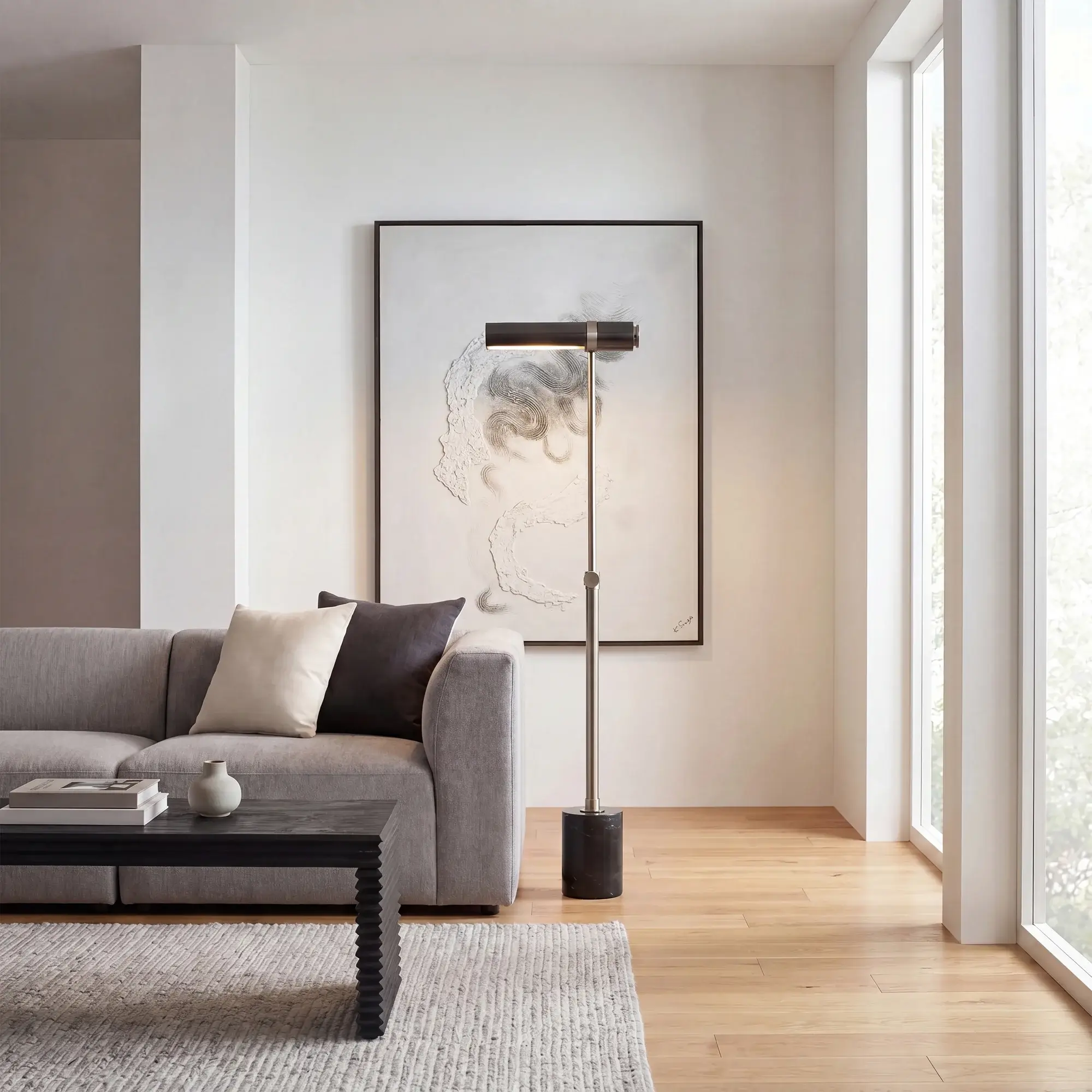 RENWIL GUSLE FLOOR LAMP GREY LPF3271 kitchener