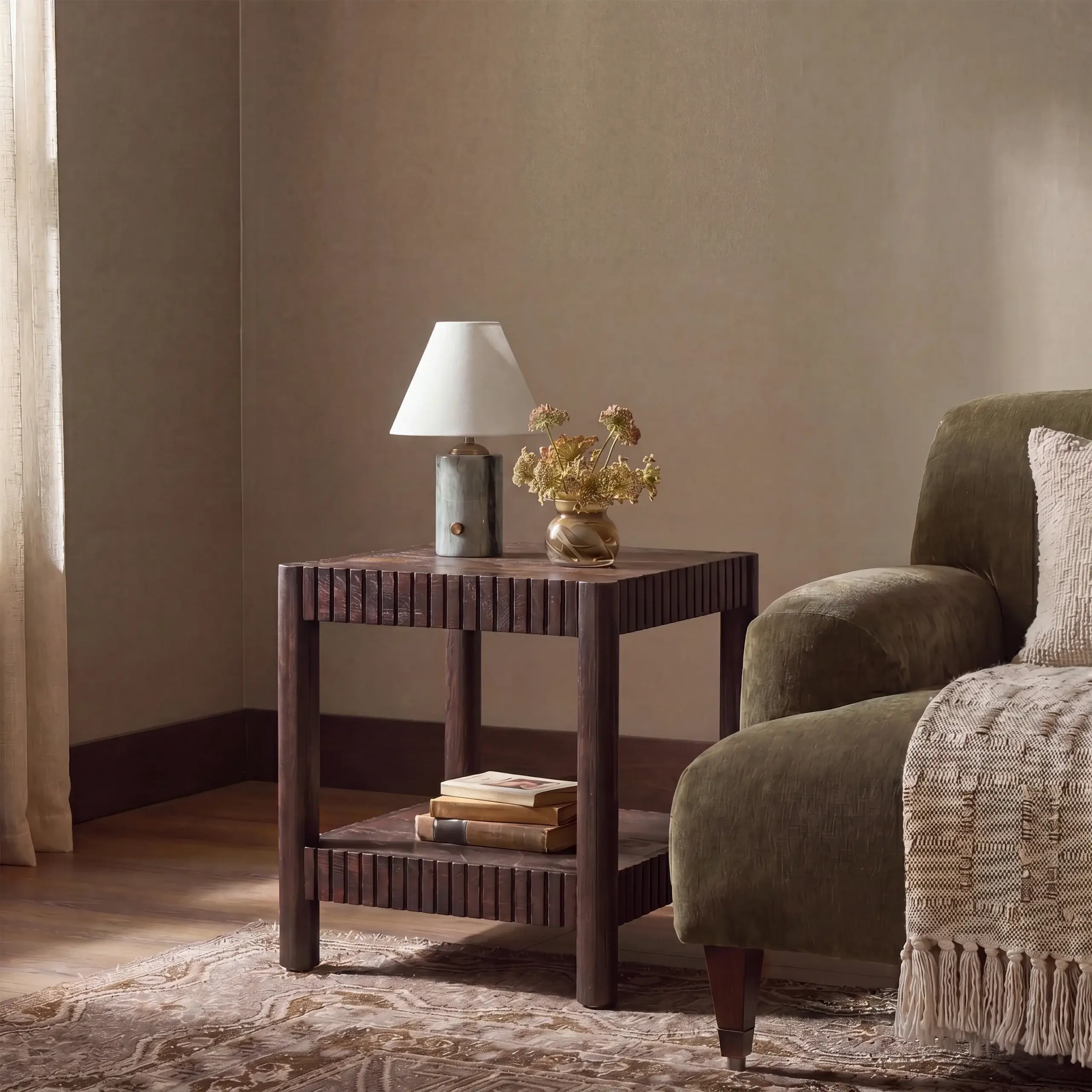 RENWIL LEANDER SQUARE END TABLE TA551 london